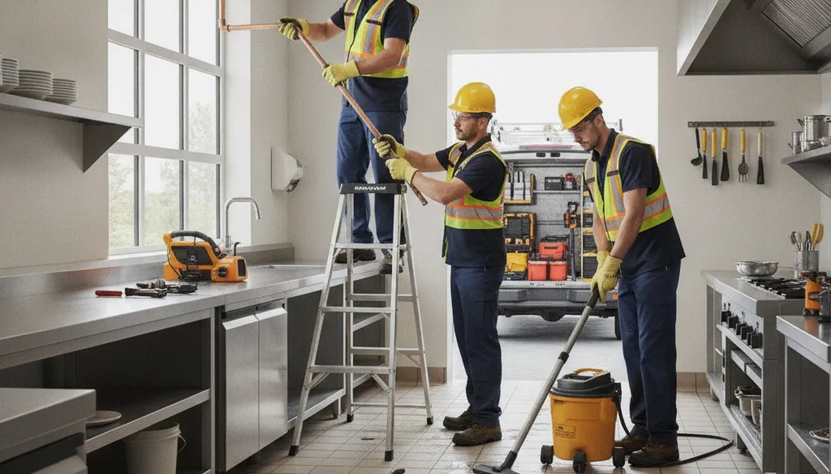 Detroit, MI plumber repairing burst pipe for emergency home plumbing service